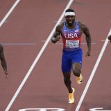 Oblique Seville en or sur 100 m KEYSTONE/AP/Abbie Parr